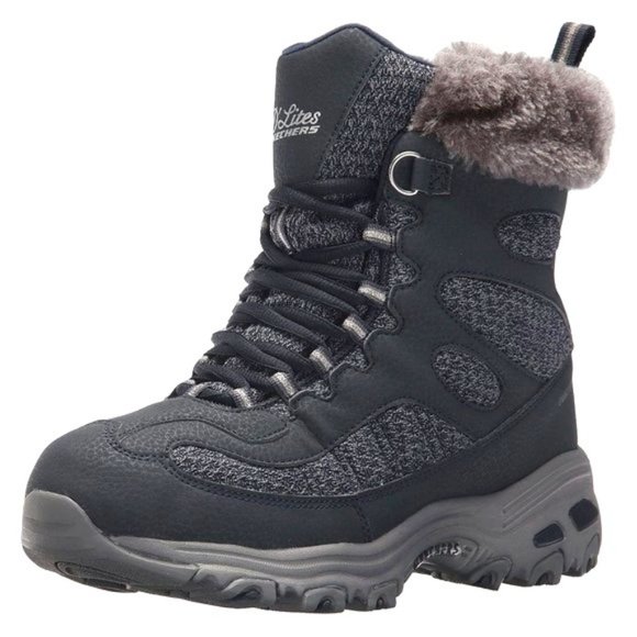 SKECHERS Waterproof size 11 Womens warm winter ankle boots memory foam insulated - Picture 1 of 4